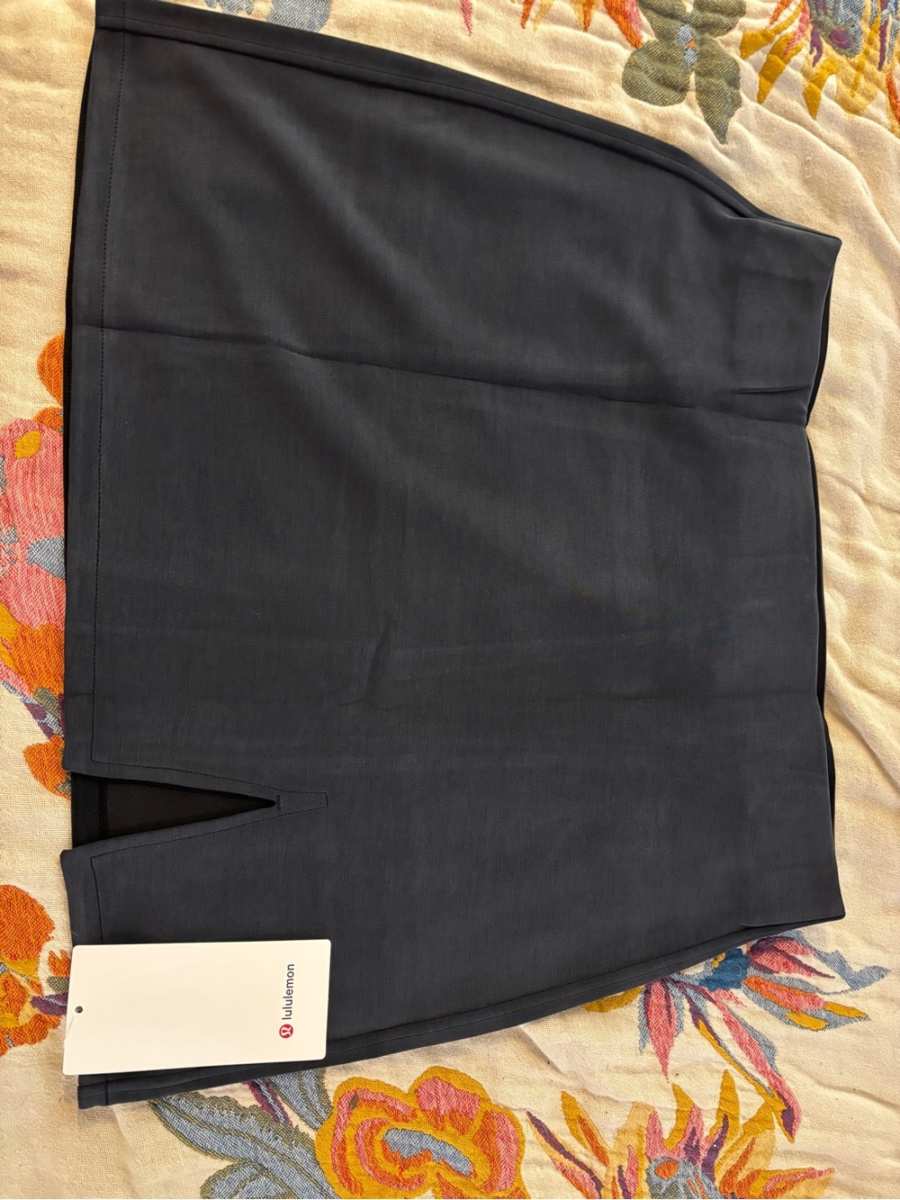 lululemon athletica Charcoal Black Ribbed Waistband Skirt